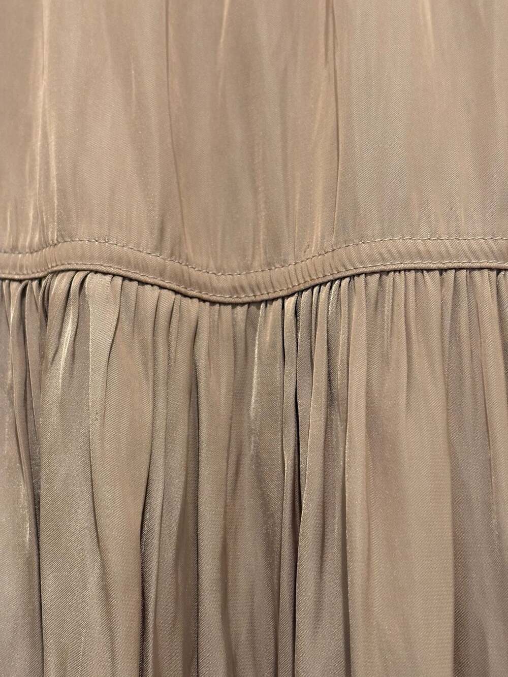 Rachel Zoe Maxi Skirt Brown Crinkled Tiered Elastic Waist - Picture 5 of 15